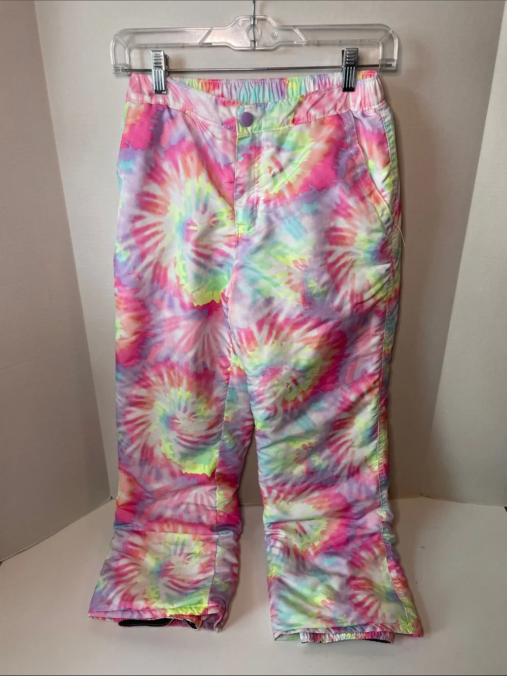 The Children's Place Youth Size 12 Kids Tie-Dye Snow Pants - Pink Multi